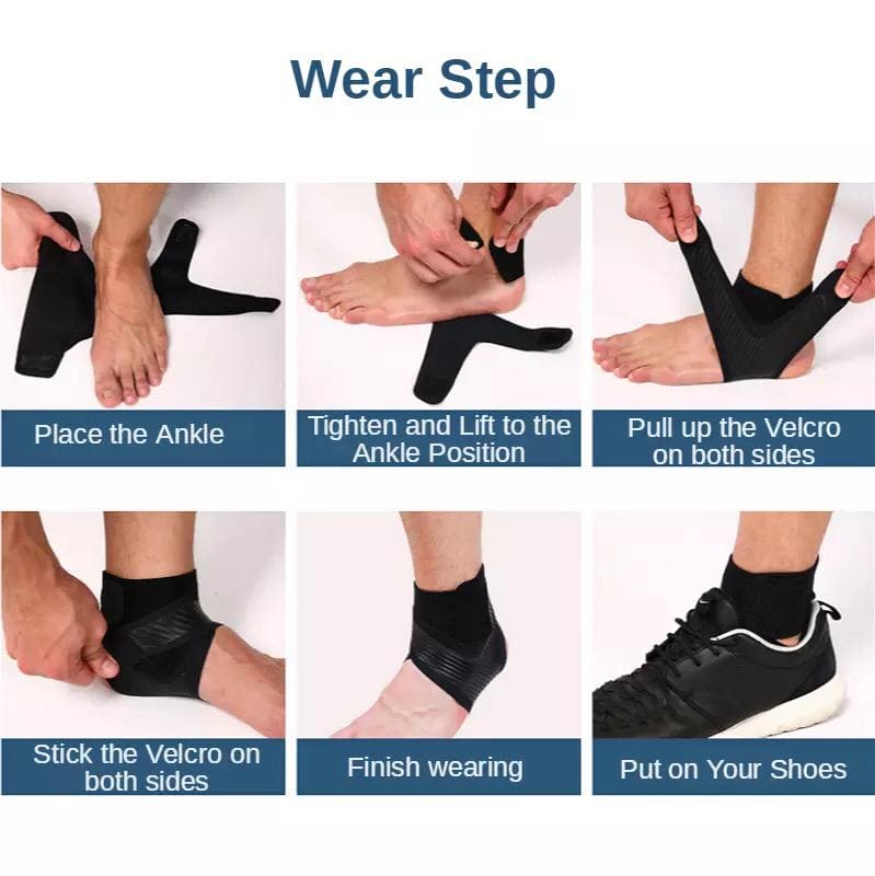 Adjustable Ankle Support Wrap, Foot Protective Sports Ankle Brace, Compression Foot Wrap For Running, Surfing & Exercise Adjustable Ankle Support Wrap, Foot Protective Sports Ankle Brace, Compression Foot Wrap For Running, Surfing & Exercise